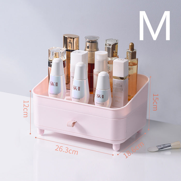 Transparent Makeup Vanity Box Portable Drawer Separation Storage Box