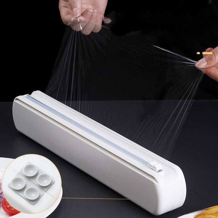 Plastic Wrap Cutter Household Kitchen Plastic Wrap Box With Suction Cup Tin Foil Splitter